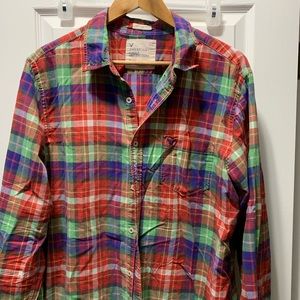 Long sleeve button down shirt.